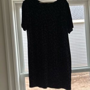 Black and grey cheetah print dress
